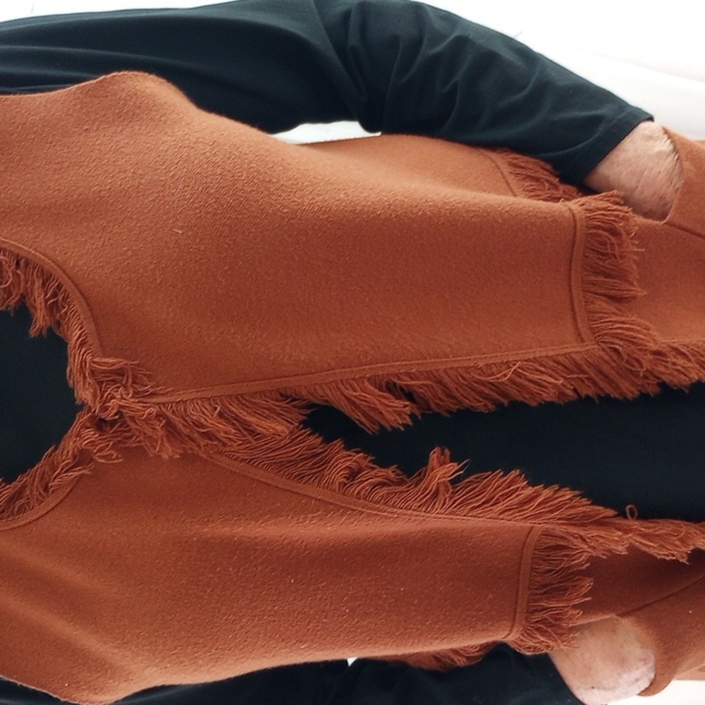 Women's Rust Sleeveless Sweater Vest - Picture 3 of 7